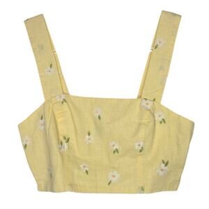 Floral Embroider Bustier Top Size MD Coquette Festival Cottage Romantic Feminine